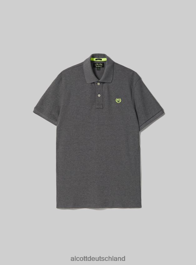 Kleidung de Alcott Männer Poloshirt aus Baumwollpiqué mit Stickerei wh3 weiß 88J68R1142