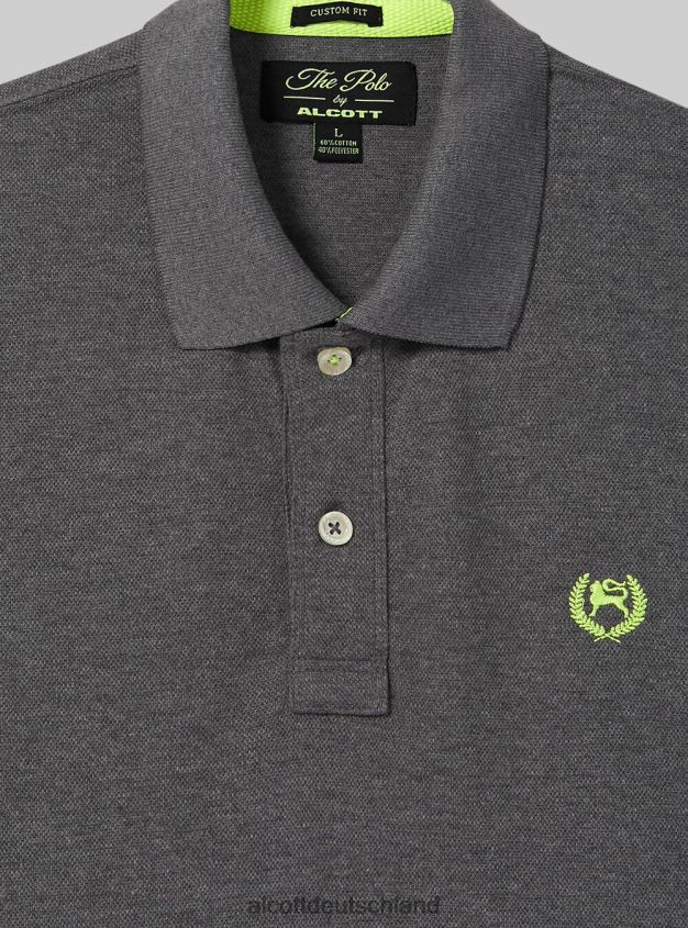 Kleidung de Alcott Männer Poloshirt aus Baumwollpiqué mit Stickerei wh3 weiß 88J68R1142