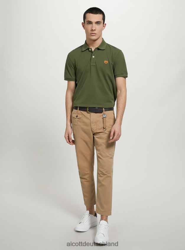Kleidung de Alcott Männer Poloshirt aus Baumwollpiqué mit Stickerei wh3 weiß 88J68R1159