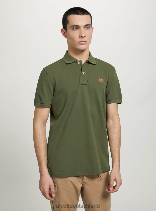 Kleidung de Alcott Männer Poloshirt aus Baumwollpiqué mit Stickerei wh3 weiß 88J68R1159