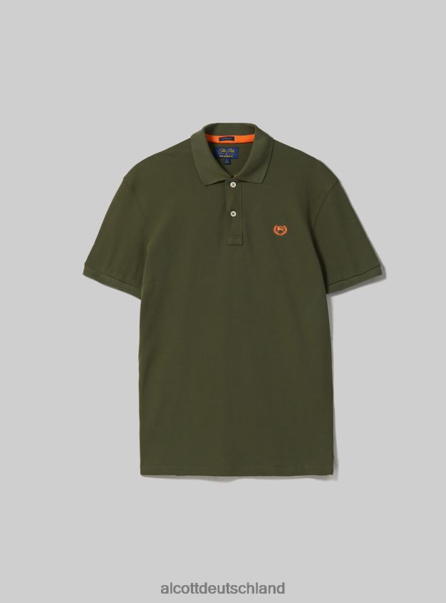 Kleidung de Alcott Männer Poloshirt aus Baumwollpiqué mit Stickerei wh3 weiß 88J68R1159