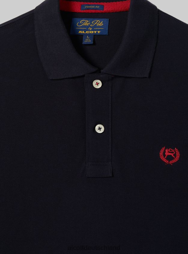 Kleidung de Alcott Männer Poloshirt aus Baumwollpiqué mit Stickerei wh3 weiß 88J68R1161
