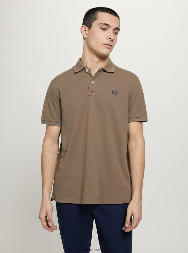 Kleidung de Alcott Männer Poloshirt aus Baumwollpiqué mit Stickerei wh3 weiß 88J68R1176