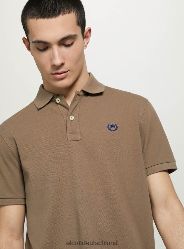 Kleidung de Alcott Männer Poloshirt aus Baumwollpiqué mit Stickerei wh3 weiß 88J68R1176