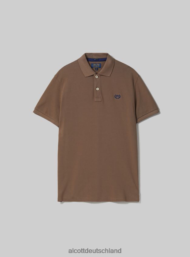 Kleidung de Alcott Männer Poloshirt aus Baumwollpiqué mit Stickerei wh3 weiß 88J68R1176
