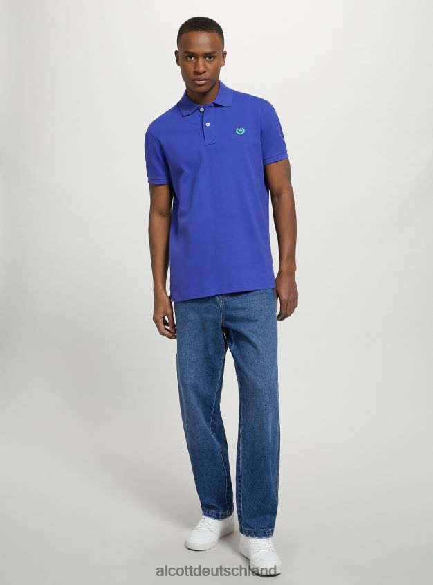 Kleidung de Alcott Männer Poloshirt aus Baumwollpiqué mit Stickerei wh3 weiß 88J68R690