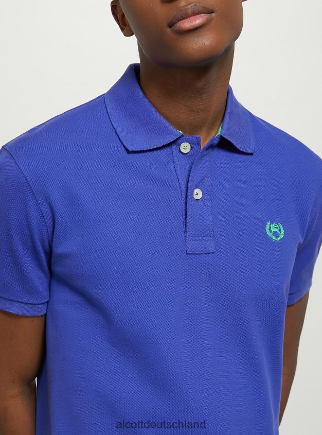 Kleidung de Alcott Männer Poloshirt aus Baumwollpiqué mit Stickerei wh3 weiß 88J68R690