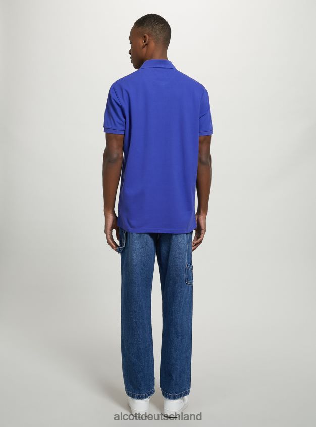 Kleidung de Alcott Männer Poloshirt aus Baumwollpiqué mit Stickerei wh3 weiß 88J68R690