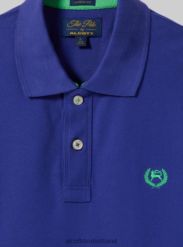 Kleidung de Alcott Männer Poloshirt aus Baumwollpiqué mit Stickerei wh3 weiß 88J68R690