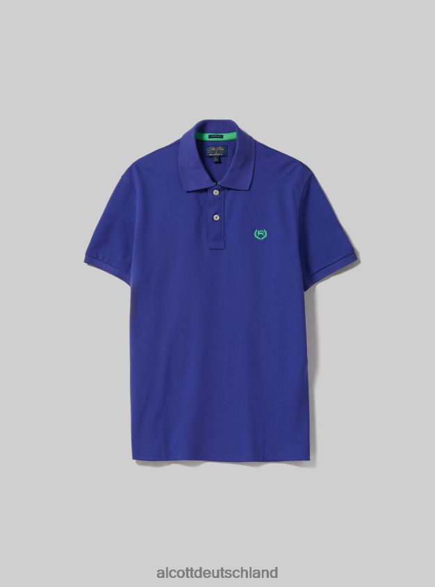 Kleidung de Alcott Männer Poloshirt aus Baumwollpiqué mit Stickerei wh3 weiß 88J68R690