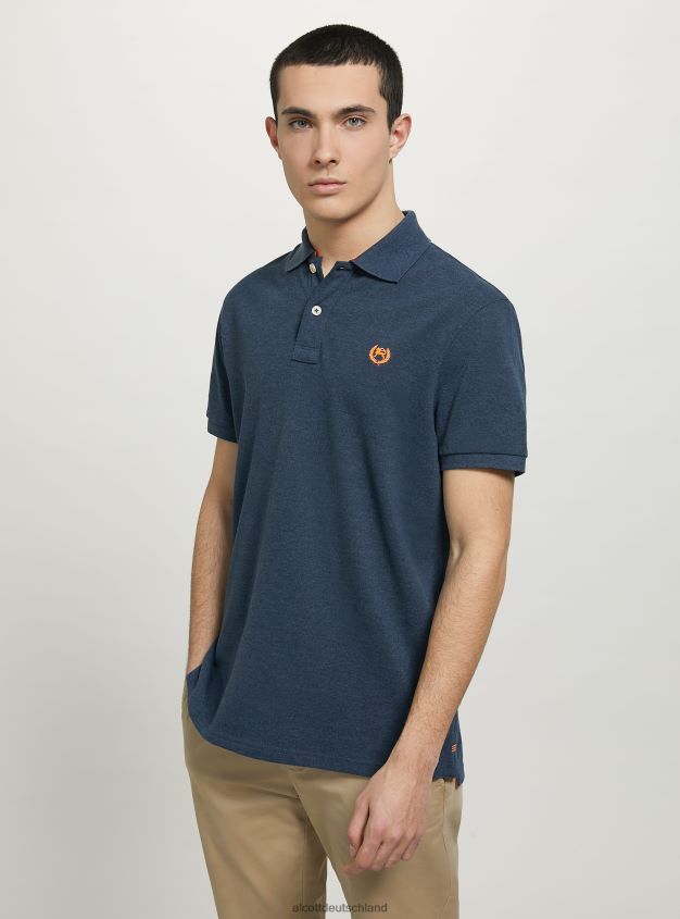 Kleidung de Alcott Männer Poloshirt aus Baumwollpiqué mit Stickerei wh3 weiß 88J68R719