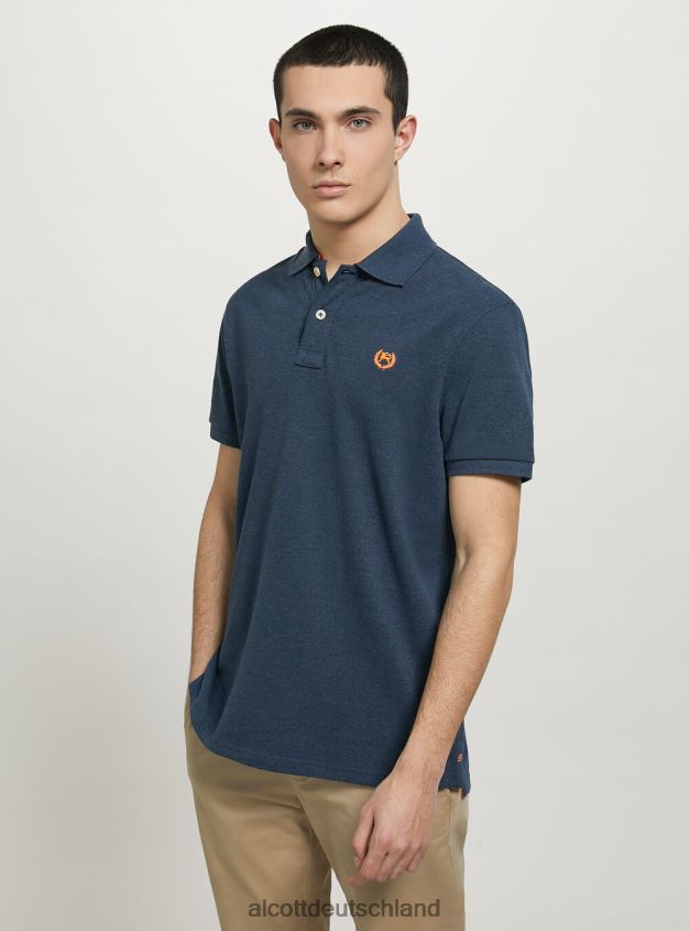 Kleidung de Alcott Männer Poloshirt aus Baumwollpiqué mit Stickerei wh3 weiß 88J68R719