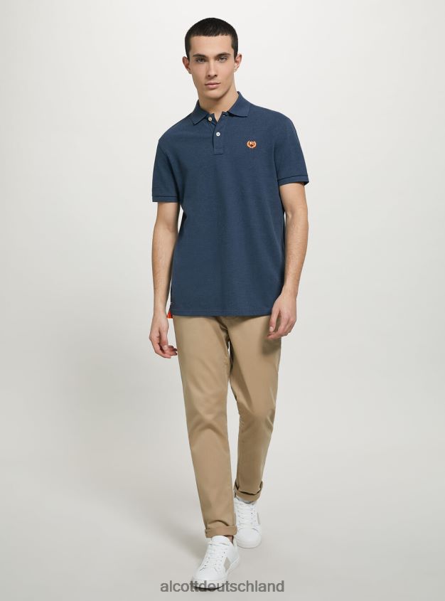 Kleidung de Alcott Männer Poloshirt aus Baumwollpiqué mit Stickerei wh3 weiß 88J68R719