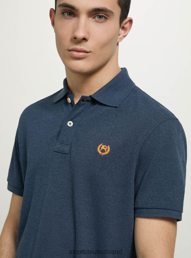 Kleidung de Alcott Männer Poloshirt aus Baumwollpiqué mit Stickerei wh3 weiß 88J68R719