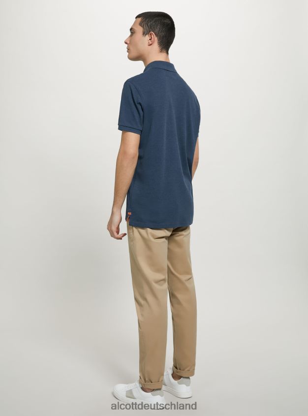 Kleidung de Alcott Männer Poloshirt aus Baumwollpiqué mit Stickerei wh3 weiß 88J68R719