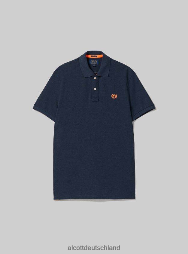 Kleidung de Alcott Männer Poloshirt aus Baumwollpiqué mit Stickerei wh3 weiß 88J68R719