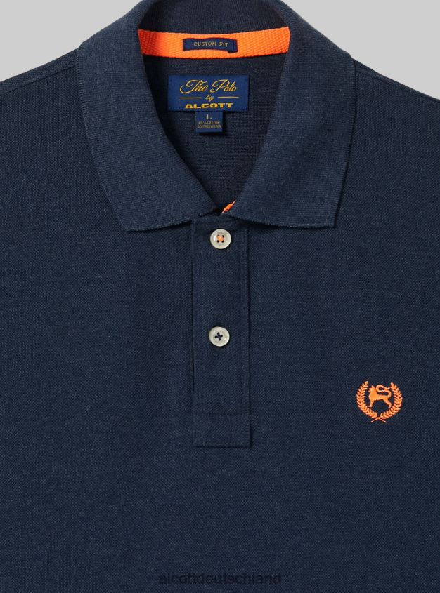 Kleidung de Alcott Männer Poloshirt aus Baumwollpiqué mit Stickerei wh3 weiß 88J68R719