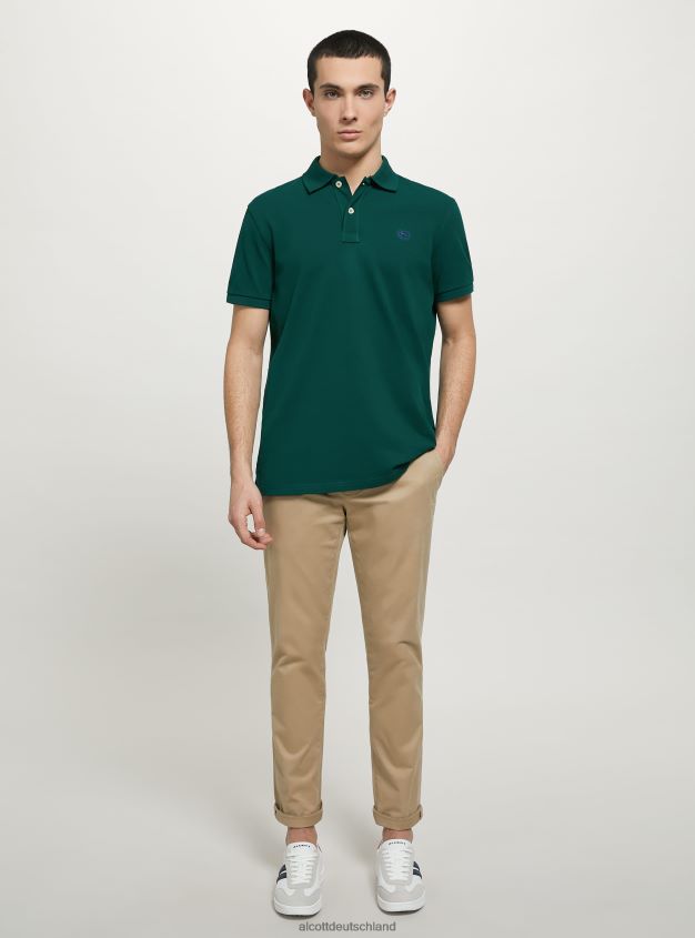 Kleidung de Alcott Männer Poloshirt aus Baumwollpiqué mit Stickerei wh3 weiß 88J68R720
