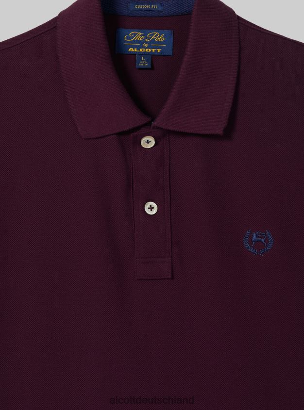Kleidung de Alcott Männer Poloshirt aus Baumwollpiqué mit Stickerei wh3 weiß 88J68R771