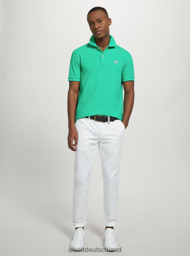 Kleidung de Alcott Männer Poloshirt aus Baumwollpiqué mit Stickerei wh3 weiß 88J68R846