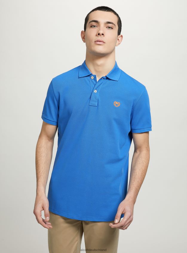 Kleidung de Alcott Männer Poloshirt aus Baumwollpiqué mit Stickerei wh3 weiß 88J68R847