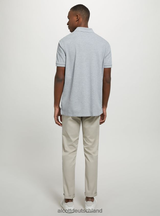 Kleidung de Alcott Männer Poloshirt aus Baumwollpiqué mit Stickerei wh3 weiß 88J68R969