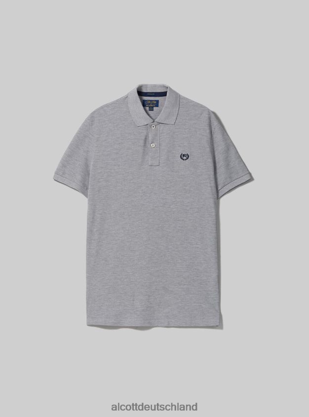 Kleidung de Alcott Männer Poloshirt aus Baumwollpiqué mit Stickerei wh3 weiß 88J68R969