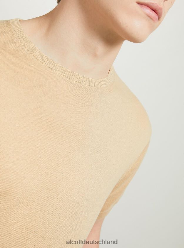 Kleidung de Alcott Männer Kurzarmpullover aus Baumwolle bk1 schwarz 88J68R1042