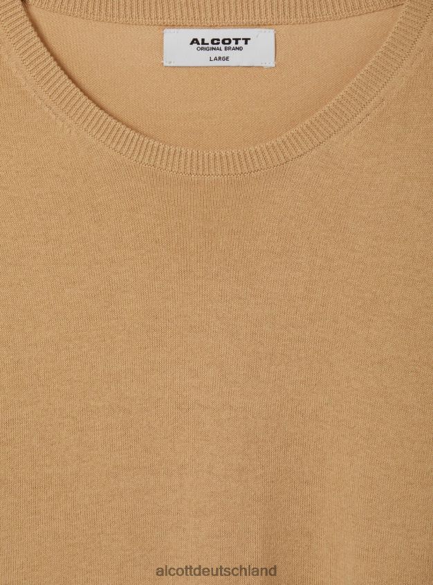 Kleidung de Alcott Männer Kurzarmpullover aus Baumwolle bk1 schwarz 88J68R1042