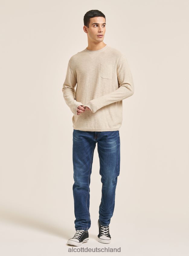 Kleidung de Alcott Männer Pullover mit Rollkragen und Brusttasche bk2 Pirat schwarz 88J68R837