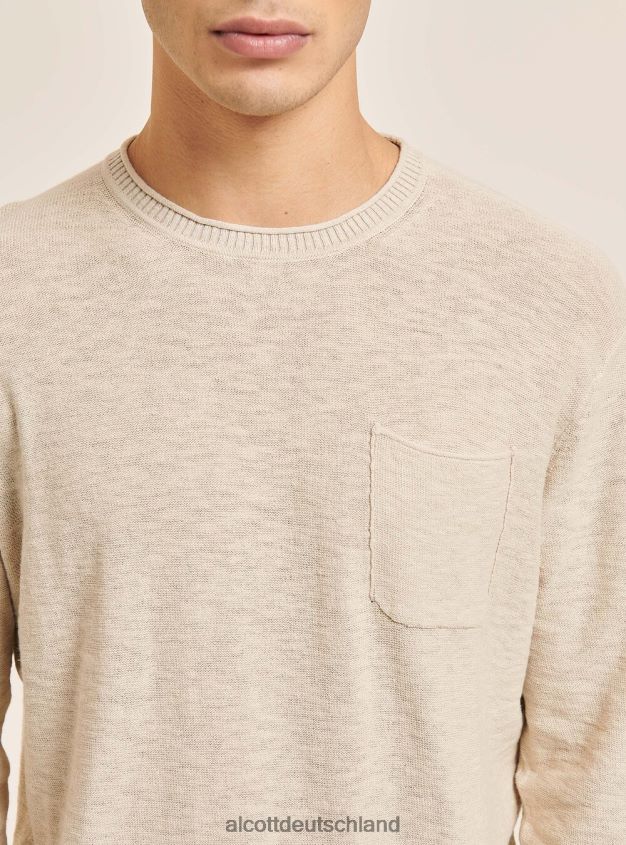 Kleidung de Alcott Männer Pullover mit Rollkragen und Brusttasche bk2 Pirat schwarz 88J68R837