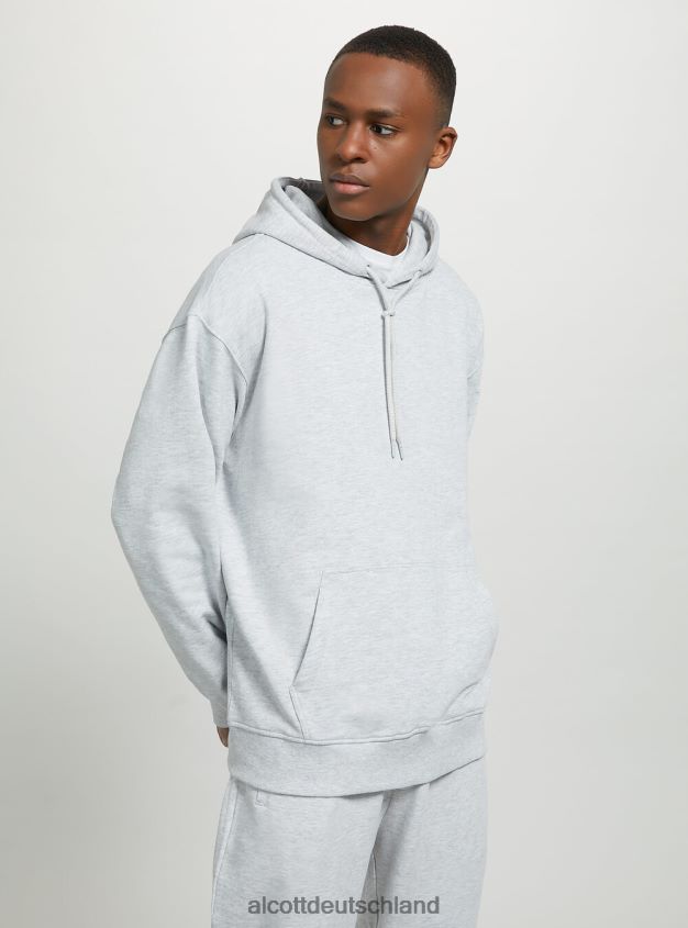 Kleidung de Alcott Männer Sweatshirt mit Kapuze und Beuteltasche wh1 naturweiß 88J68R683