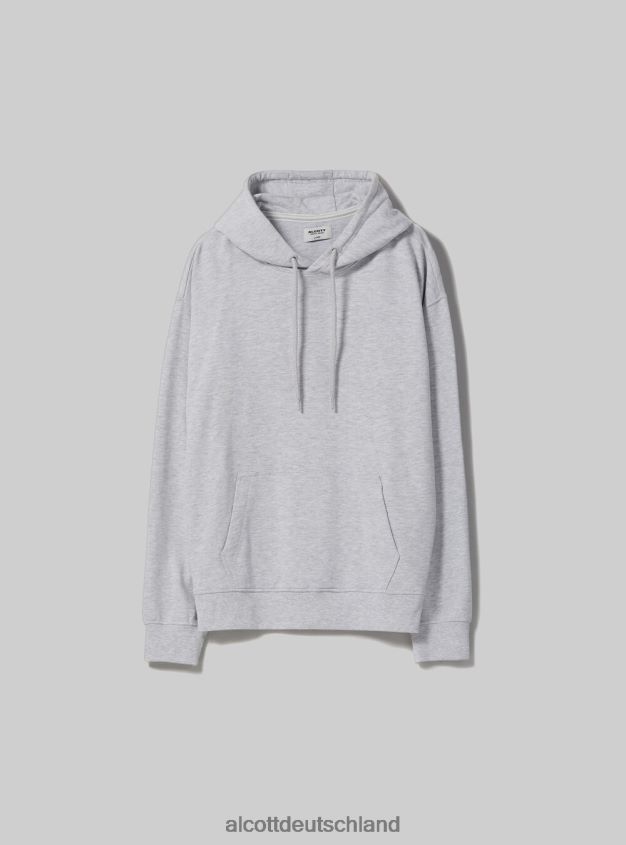 Kleidung de Alcott Männer Sweatshirt mit Kapuze und Beuteltasche wh1 naturweiß 88J68R683