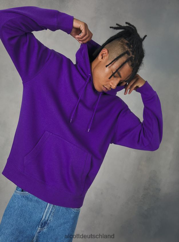 Kleidung de Alcott Männer Sweatshirt mit Kapuze und Beuteltasche wh2 weiß 88J68R710