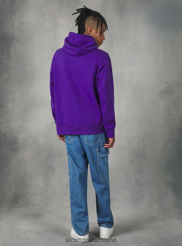 Kleidung de Alcott Männer Sweatshirt mit Kapuze und Beuteltasche wh2 weiß 88J68R710