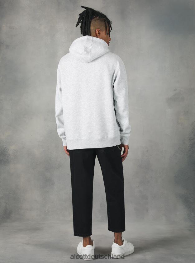 Kleidung de Alcott Männer Sweatshirt mit Kapuze und Beuteltasche wh2 weiß 88J68R944