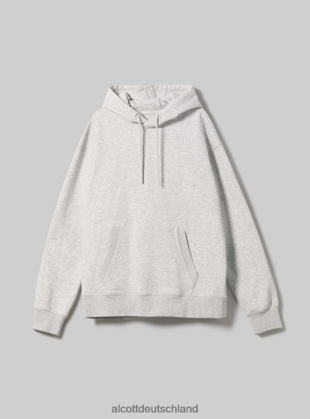 Kleidung de Alcott Männer Sweatshirt mit Kapuze und Beuteltasche wh2 weiß 88J68R944