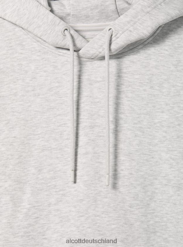 Kleidung de Alcott Männer Sweatshirt mit Kapuze und Beuteltasche wh2 weiß 88J68R944