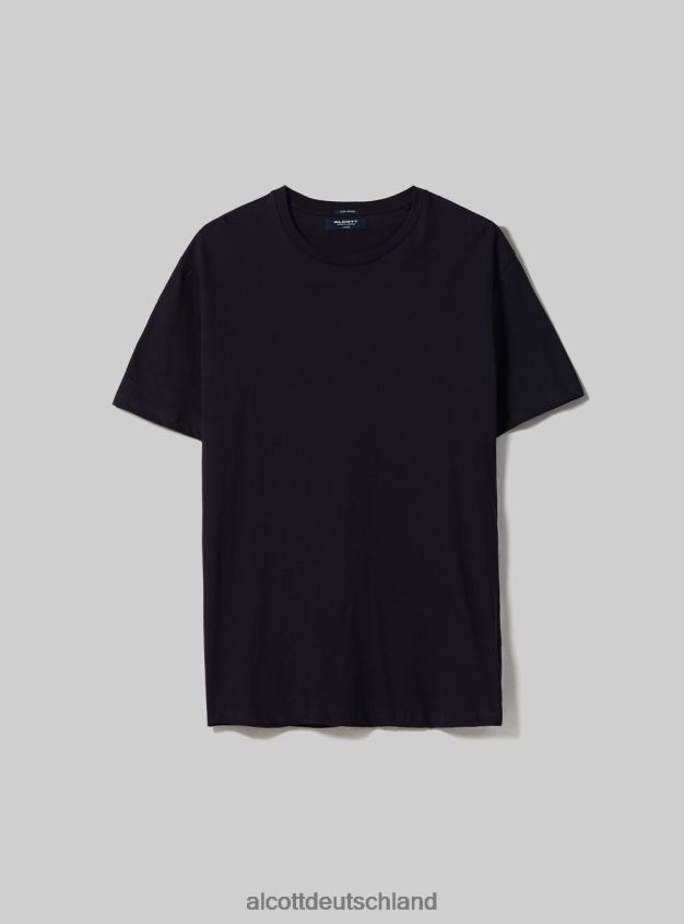 Kleidung de Alcott Männer Basic-T-Shirt aus Baumwolle Weiß 88J68R679