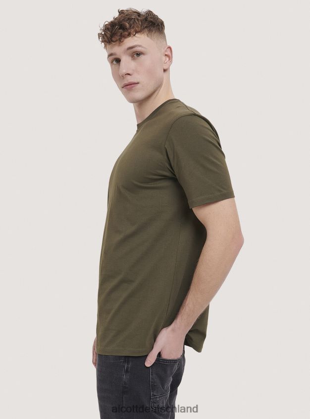 Kleidung de Alcott Männer Basic-T-Shirt aus Baumwolle Weiß 88J68R780
