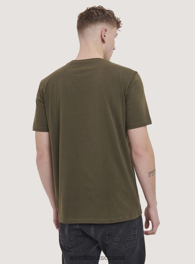 Kleidung de Alcott Männer Basic-T-Shirt aus Baumwolle Weiß 88J68R780