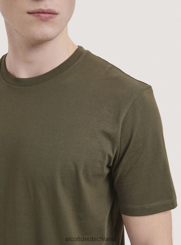 Kleidung de Alcott Männer Basic-T-Shirt aus Baumwolle Weiß 88J68R780