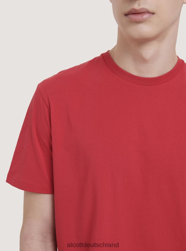 Kleidung de Alcott Männer Basic-T-Shirt aus Baumwolle Weiß 88J68R781