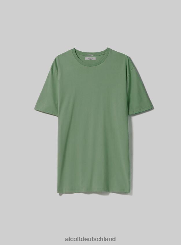 Kleidung de Alcott Männer Baumwoll-T-Shirt mit Rundhalsausschnitt wh2 weiß 88J68R930