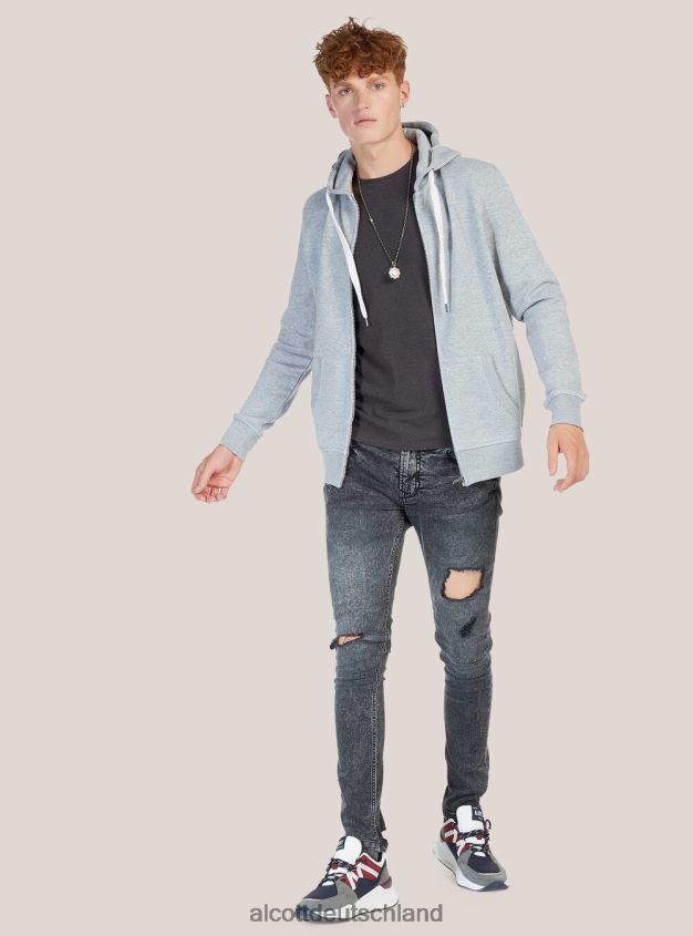 Kleidung de Alcott Männer Bedrucktes T-Shirt Schwarz 88J68R859