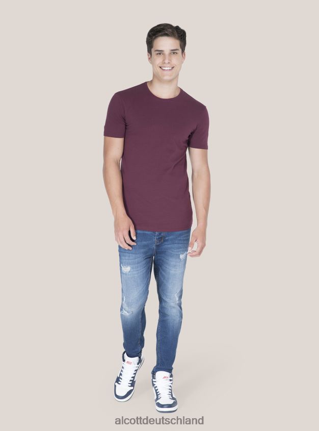 Kleidung de Alcott Männer Bedrucktes T-Shirt Schwarz 88J68R924