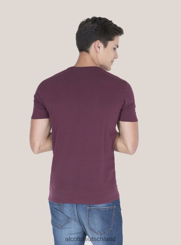 Kleidung de Alcott Männer Bedrucktes T-Shirt Schwarz 88J68R924
