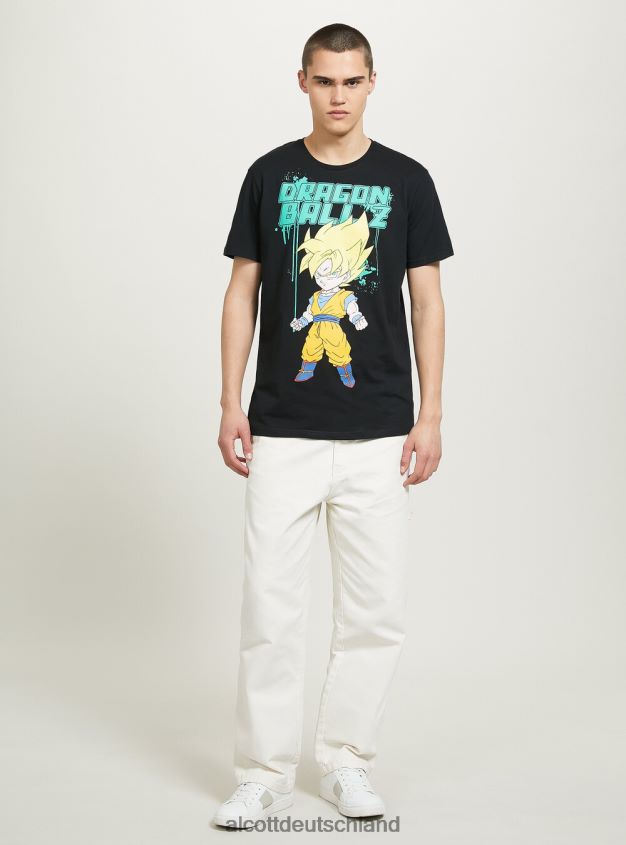 Kleidung de Alcott Männer Dragonball-T-Shirt bk1 schwarz 88J68R693