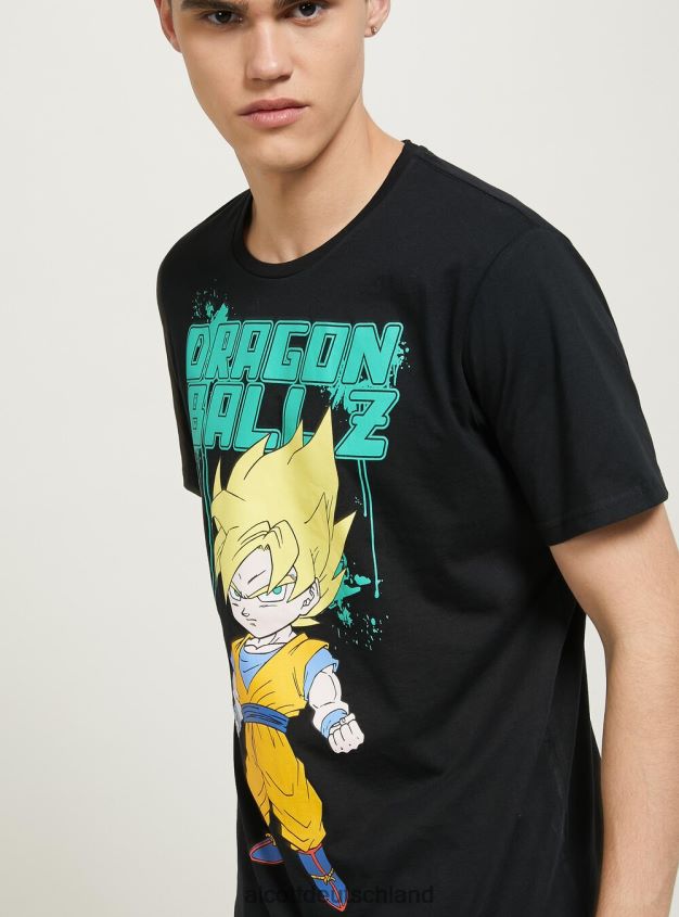 Kleidung de Alcott Männer Dragonball-T-Shirt bk1 schwarz 88J68R693