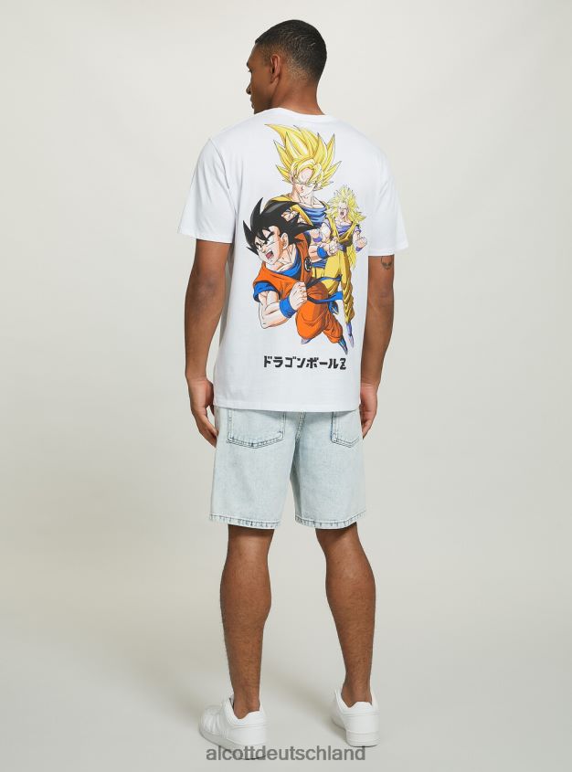 Kleidung de Alcott Männer Dragonball-T-Shirt wh3 weiß 88J68R1104